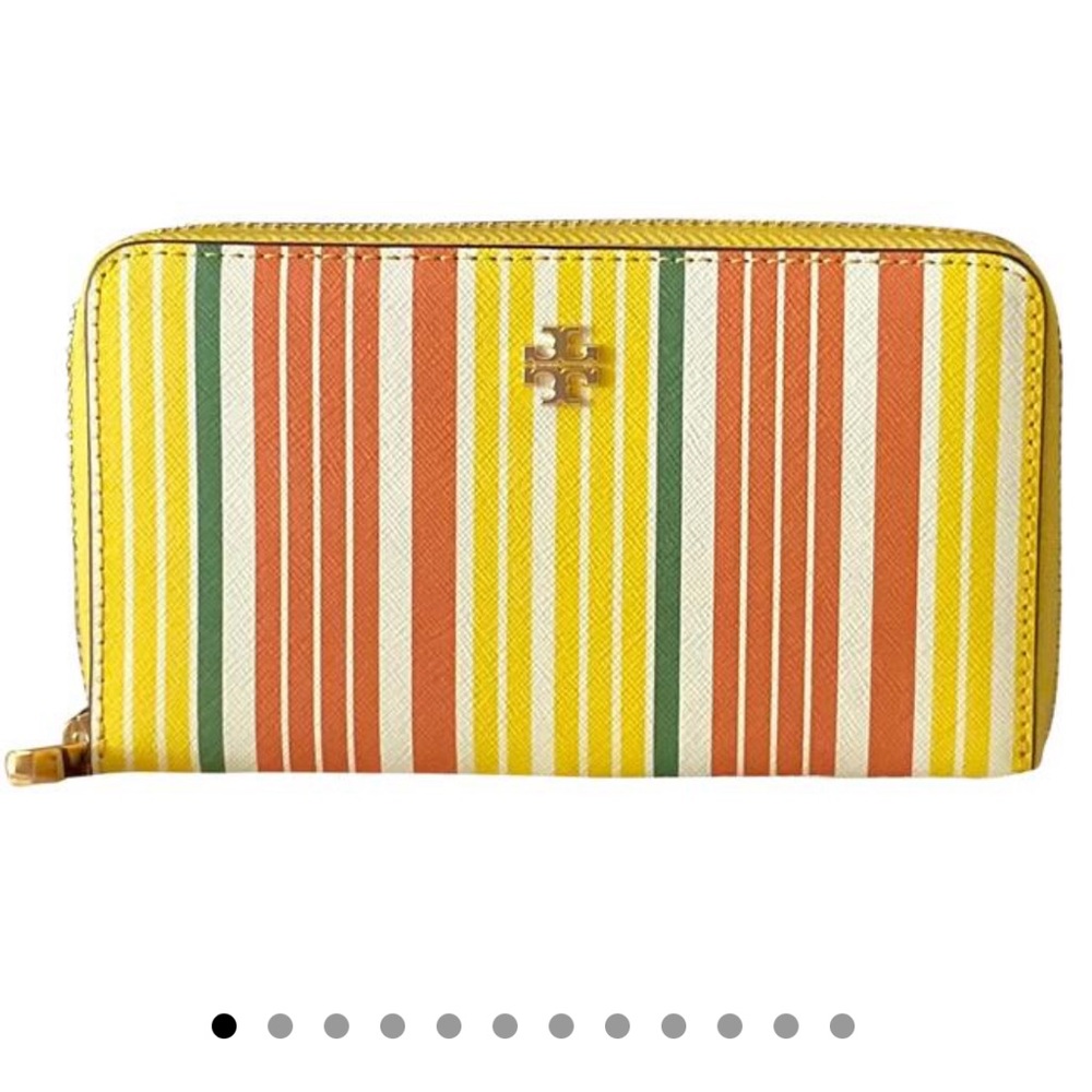 NWOT Tory Burch Sunrise Stripe Emerson Mini Continental Wallet